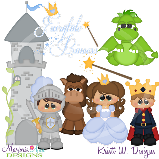 Fairytale Princess SVG Cutting Files Includes Clipart - Click Image to Close